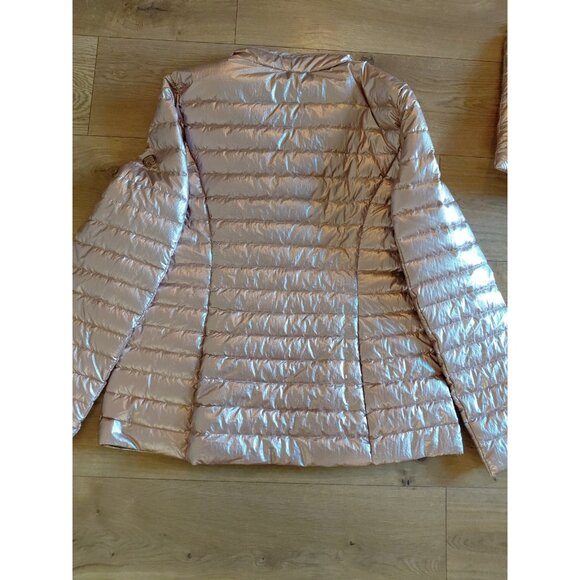 Kate Spade Rose Gold Packable Down Filled Puffer Jacket Medium Has Carry Bag - Picture 12 of 16